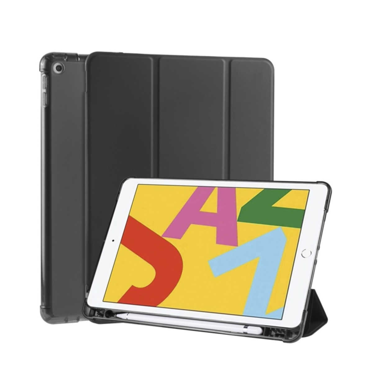 iPad 10 2 2021 2020 Smart Cover Hülle Case Schwarz