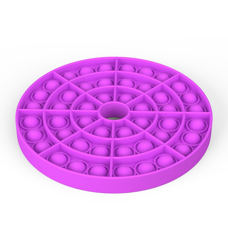 Image of (Ø145mm) Anti Stress Silikon Bubbles Pop It Fidget Spiel für Kinder und Erwachsene - Violett bei Apfelkiste.ch