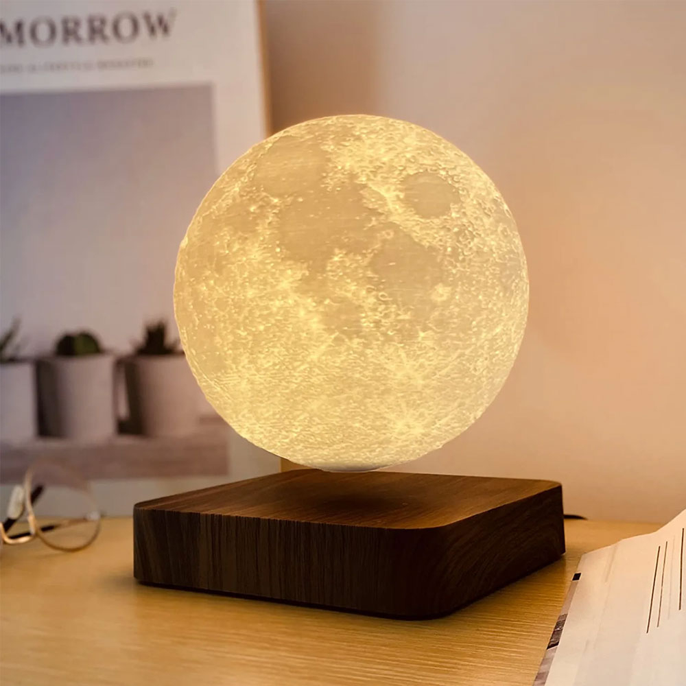 Ø12cm 3D LED Mond Lampe Nachtlicht Deko Beleuchtung