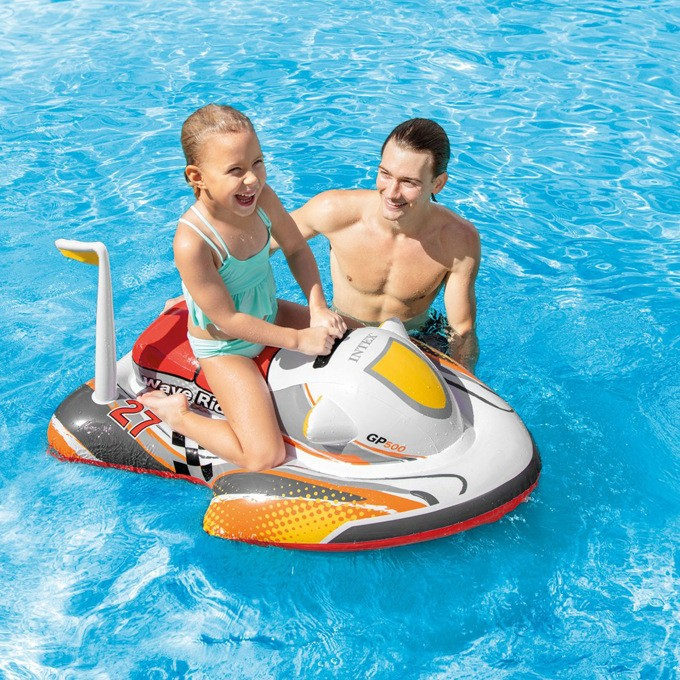 Image of (117cm) Aufblasbarer Wellenreiter Kinder Wasser Spielzeug Luftmatratze - Speedboot bei Apfelkiste.ch