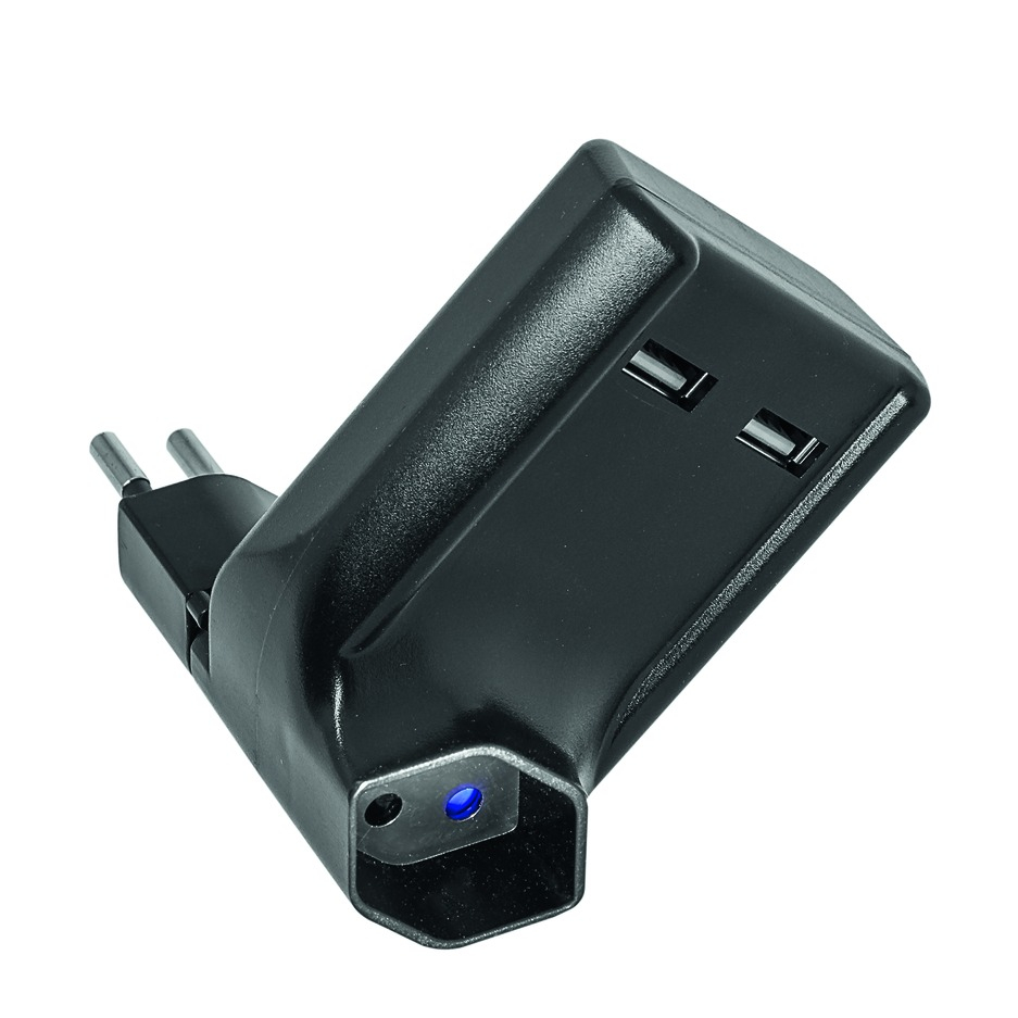 Image of Steffen - Mehrfachadapter mit 2x USB A Anschluss T13 Steckdosen Adapter Schweiz 3-polig (1409798) - Schwarz bei Apfelkiste.ch