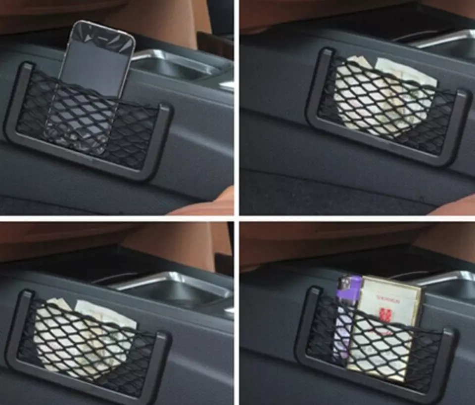 Auto Taschenhalter  Auto Storage Organizer zwischen den Vordersitzen - 1  Fronttuch, 2 Netz-Seitentaschen, 1 Haupttasche, 1 Netztasche hinten 1  Netztasche, 1 Sichttasche Zuoc-tr: : Auto & Motorrad