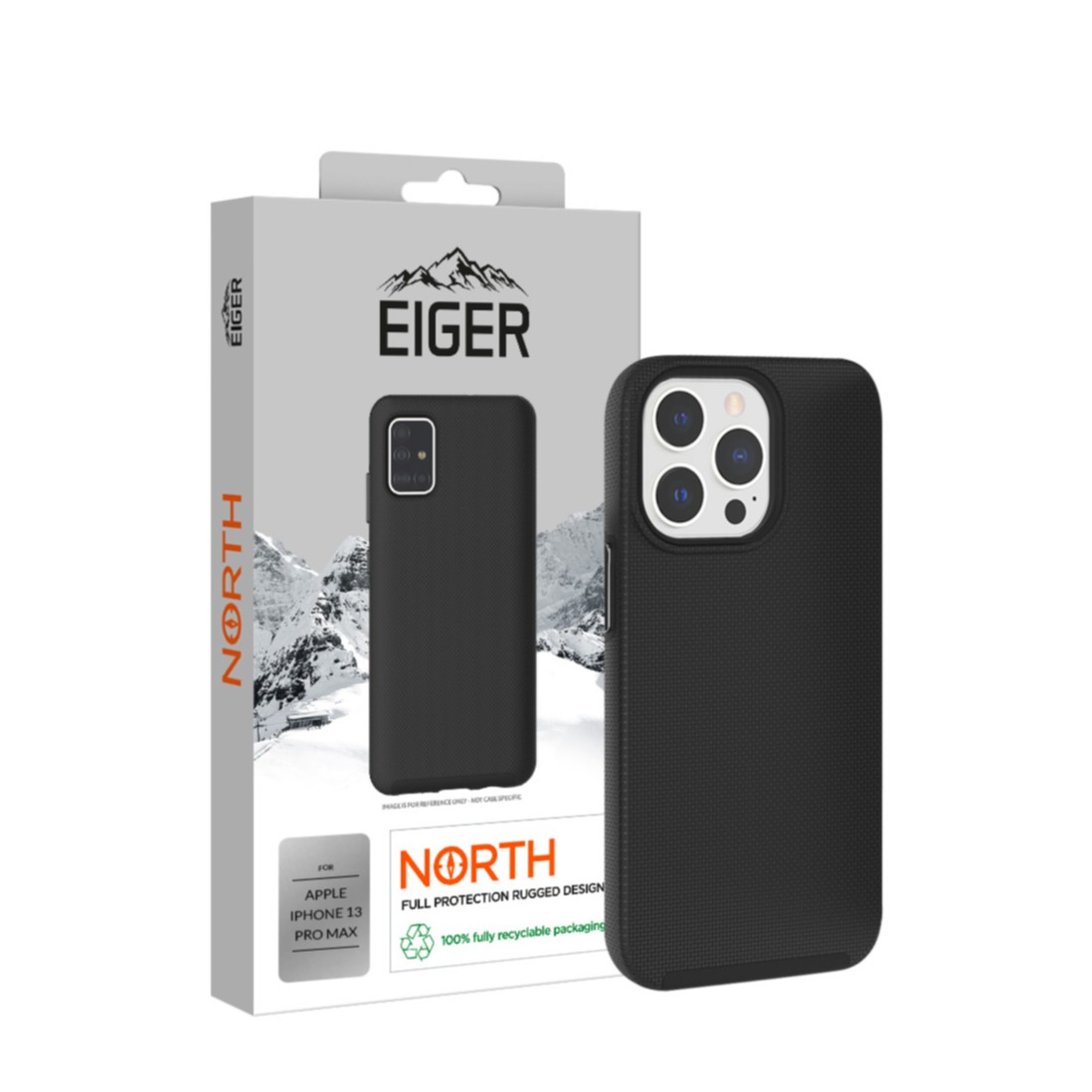 Image of Eiger - iPhone 13 Pro Max North Case Premium Hybrid Schutzhülle (EGCA00329) - Schwarz bei Apfelkiste.ch