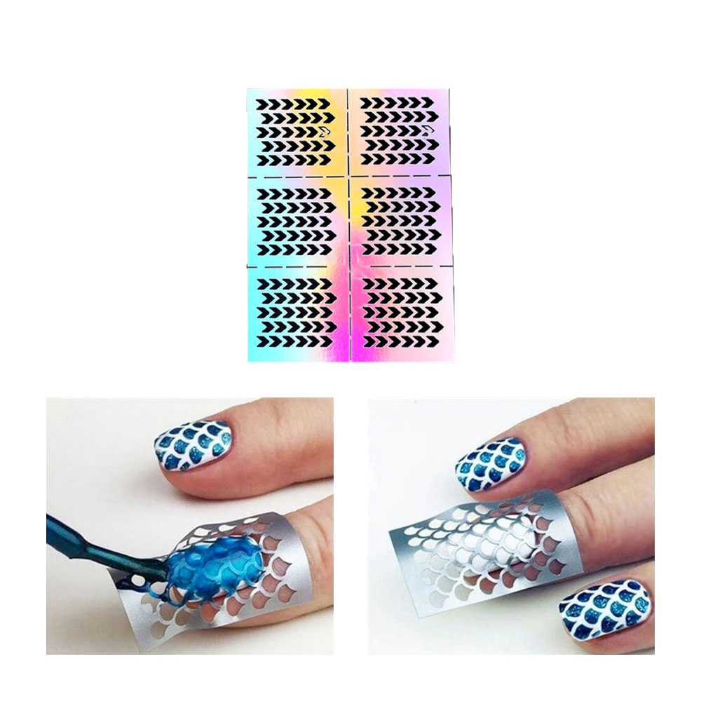 Image of (5er Set) Nail Art Nagelsticker Tattoo Schablone Nail Stamping Maniküre - Pfeile bei Apfelkiste.ch