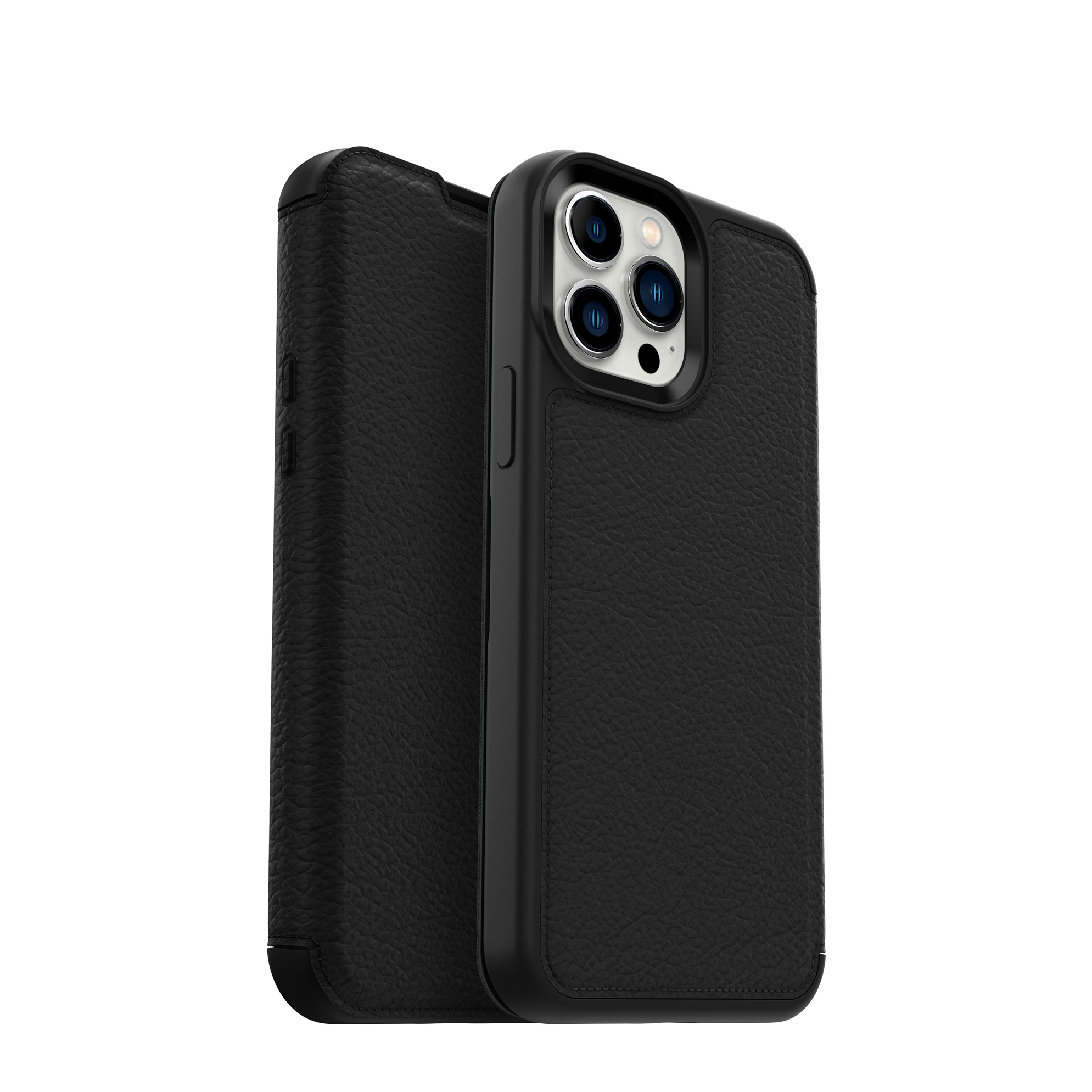 Image of Otterbox - iPhone 13 Pro Max Echtleder Book Cover Tasche Strada Series (77-85814) - Schwarz bei Apfelkiste.ch