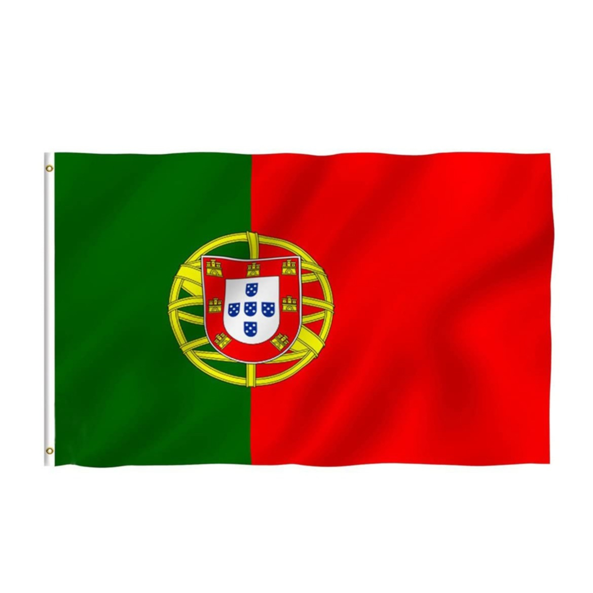 Image of (90x150cm) Portugisische Flagge Accessoire Portugal Flag Deko Banner mit Zwei Messing Ösen für Befestigung bei Apfelkiste.ch