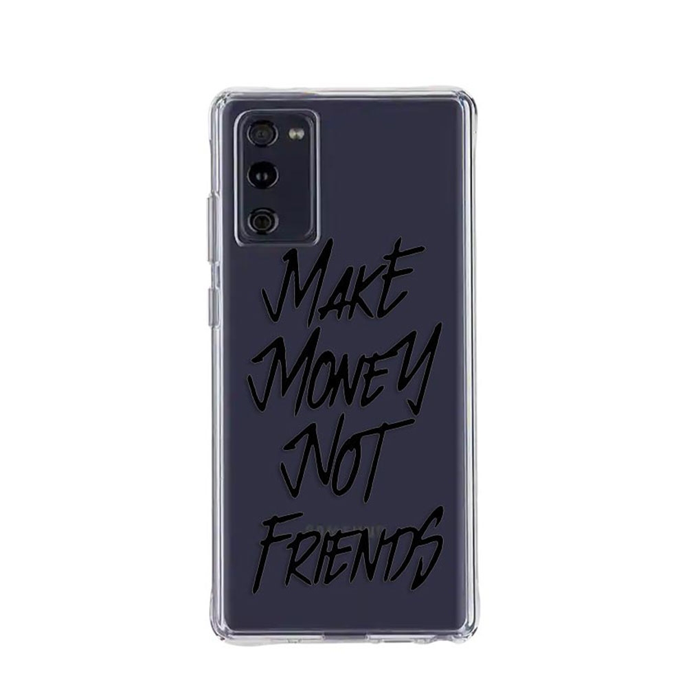 Image of Apfelkiste © - Samsung Galaxy S20 FE / S20 FE 5G Case Hülle Ultra Thin Make Money Not Friends - Transparent bei Apfelkiste.ch