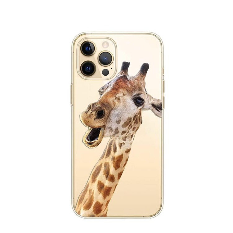 Image of Apfelkiste © - iPhone 11 Pro Max Gummi Case Hülle Ultra Thin Lachende Giraffe - Transparent bei Apfelkiste.ch