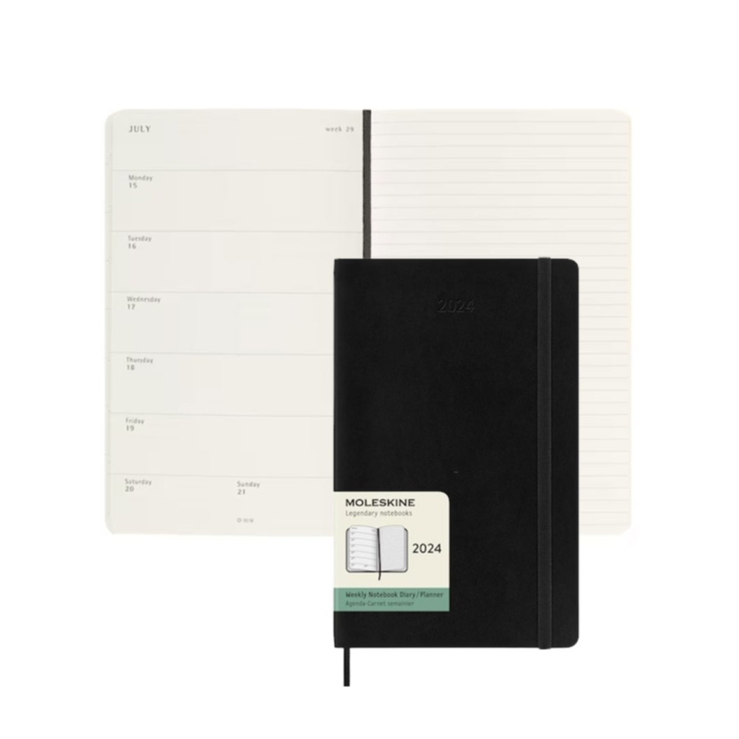 BIELLA Agenda Budget 2024 809801020024 noir, 1J/P, 14,5x20,5cm