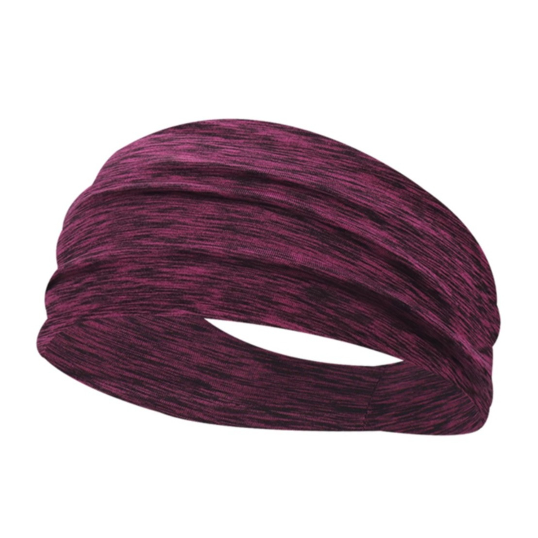 Image of Atmungsaktives Yoga Schweissband Elastisches Sport Bandana (One-Size) - Violett / Schwarz bei Apfelkiste.ch