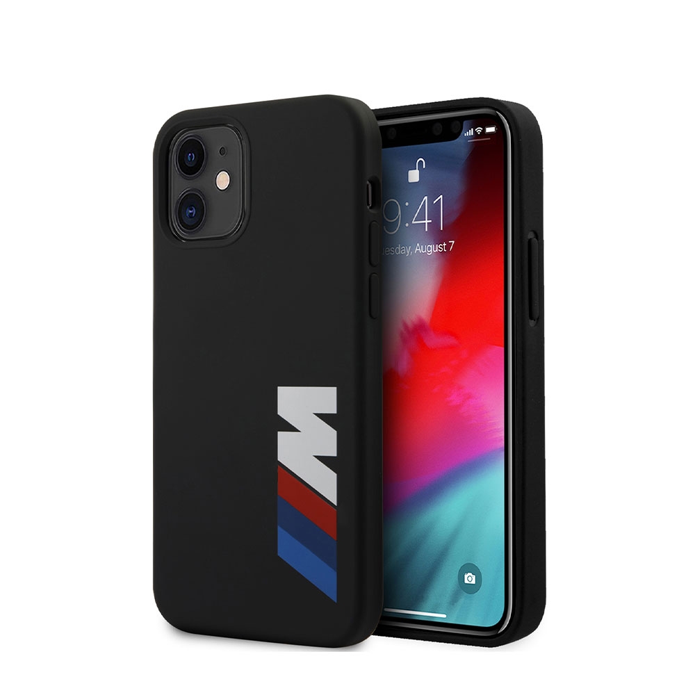 Image of BMW M - iPhone 12 Mini Silikon Hardcase M Hülle (BMHCP12SMSLBLBK) - Schwarz bei Apfelkiste.ch