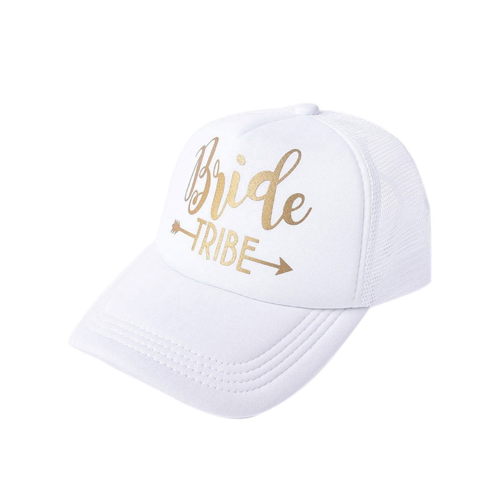 Image of Bride Tribe Baseball Cap Junggesellinnenabschied Party Mütze Accessoire - Weiss / Gold bei Apfelkiste.ch