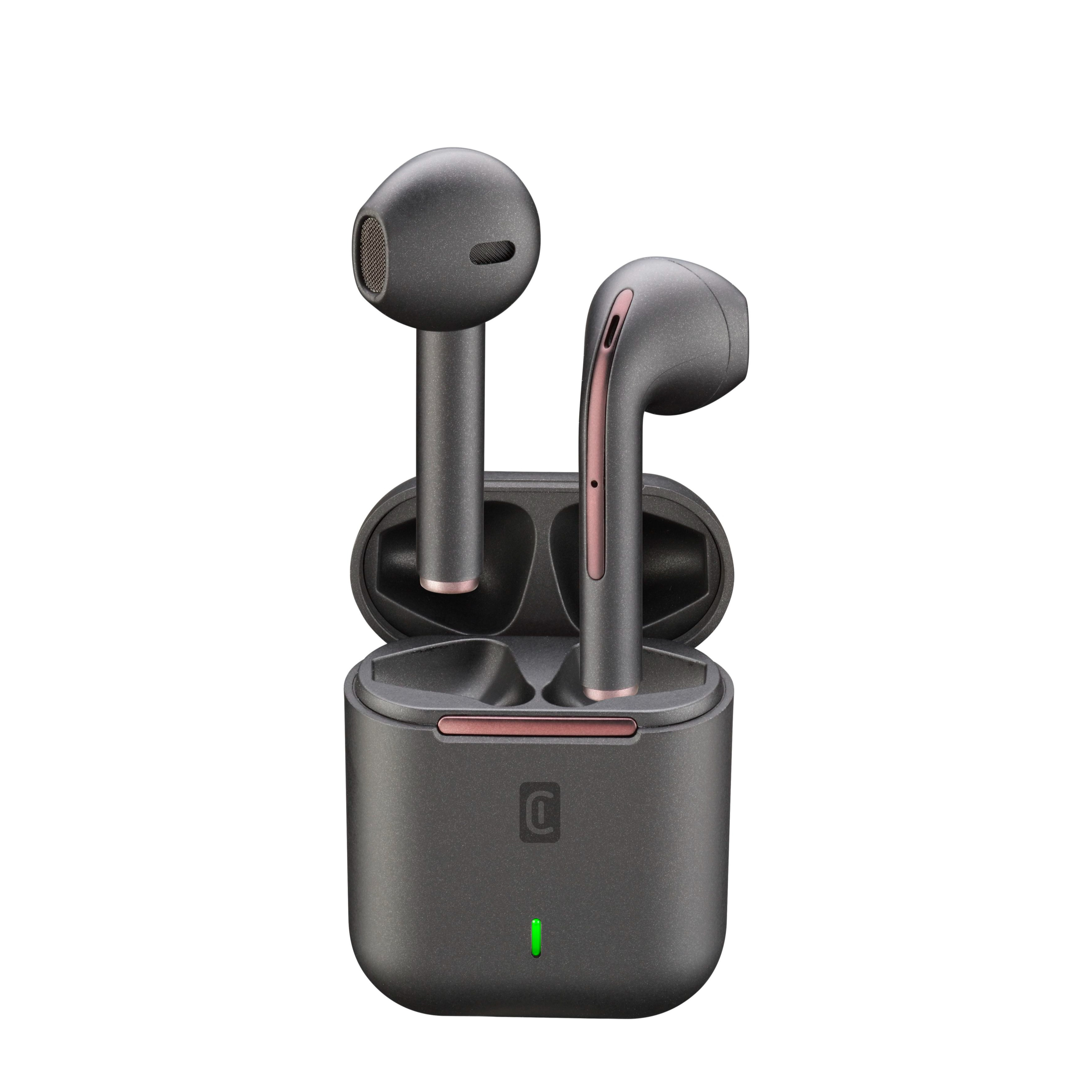 Lade 5.0 In-Ear + Bluetooth Kopfhörer Schwarz TUCK (Matt) (BTTUCKTWSK) - Headset Cellularline Dual 300mAh Case - Kabellose