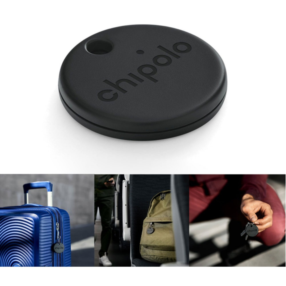 Image of Chipolo - One Spot Wasserdichter Bluetooth Finder Tracker für iOS mit Apple Find My Network IPX5 (CH-C21M-GY-R) - Schwarz bei Apfelkiste.ch