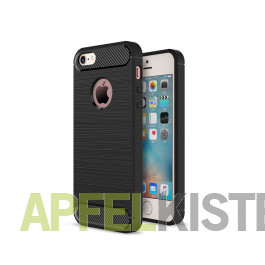 Apple iPhone 5/5S/SE Carbon Gummi Hülle TPU Case schwarz online