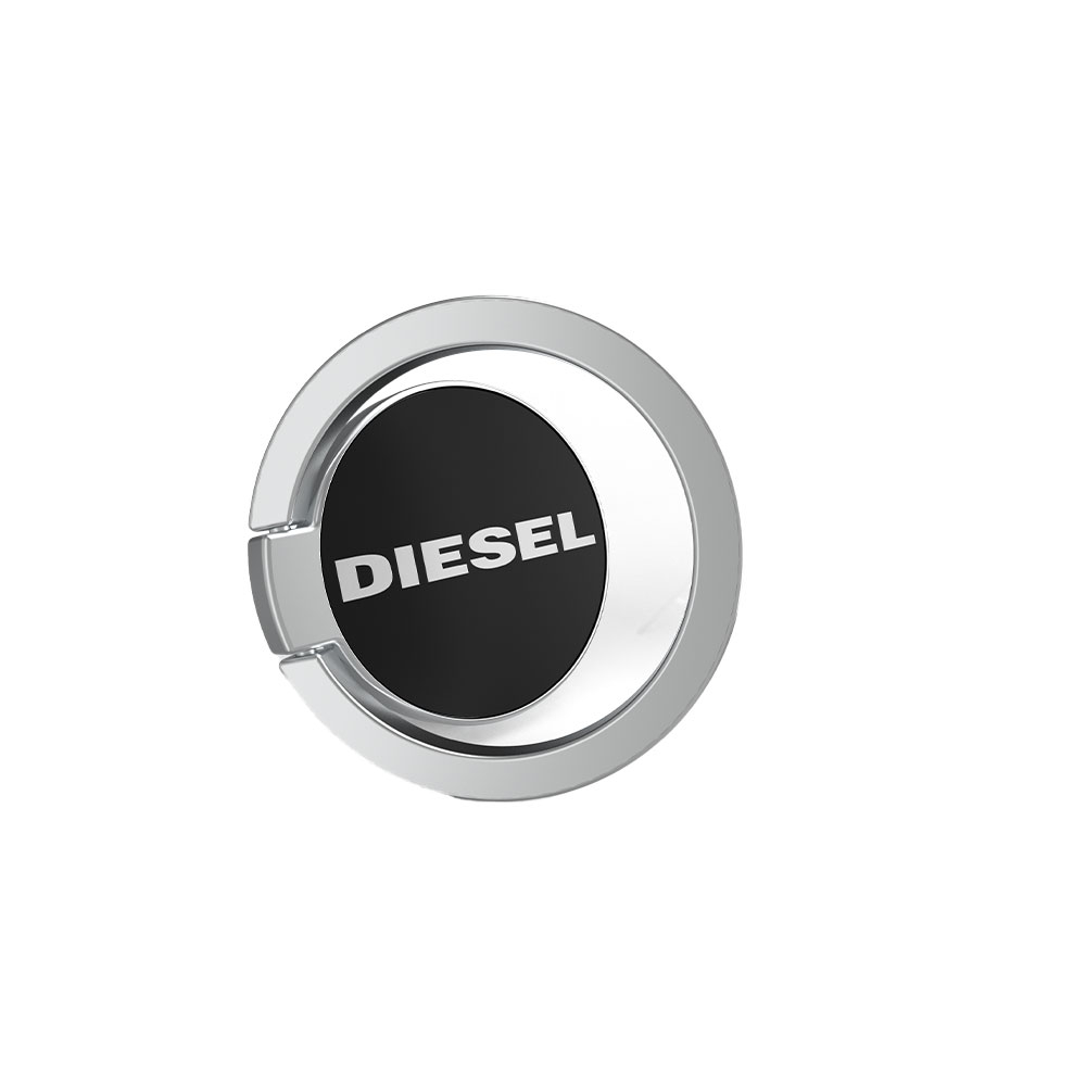 Image of Diesel - (Ø32mm) Finger Griff Ring Halterung Selbstklebender für Smartphones (41919) - Schwarz / Silber bei Apfelkiste.ch