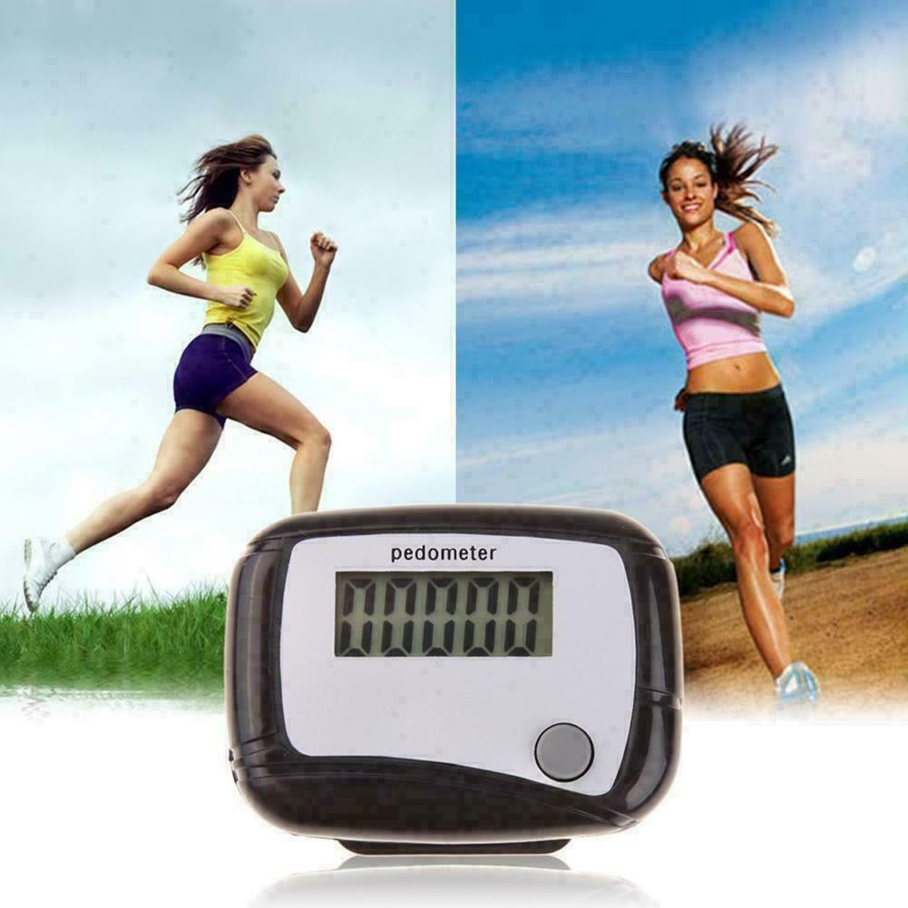 Image of Digitaler Schrittzähler Pedometer Fitness Tracker mit LCD Display (inkl. 1x AG10 Batterie) - Schwarz bei Apfelkiste.ch