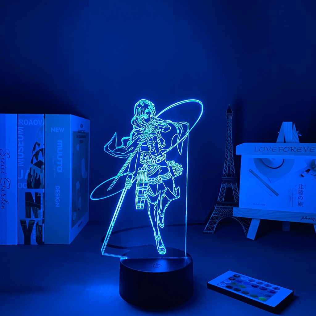 3D Anime LED Lampe Nachtlicht Deko USB Lampe Levi