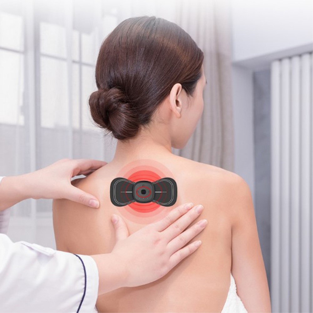 Image of Elektroimpuls Massagegerät Rücken Nackenmassage + Fernbedienung - Schwarz bei Apfelkiste.ch