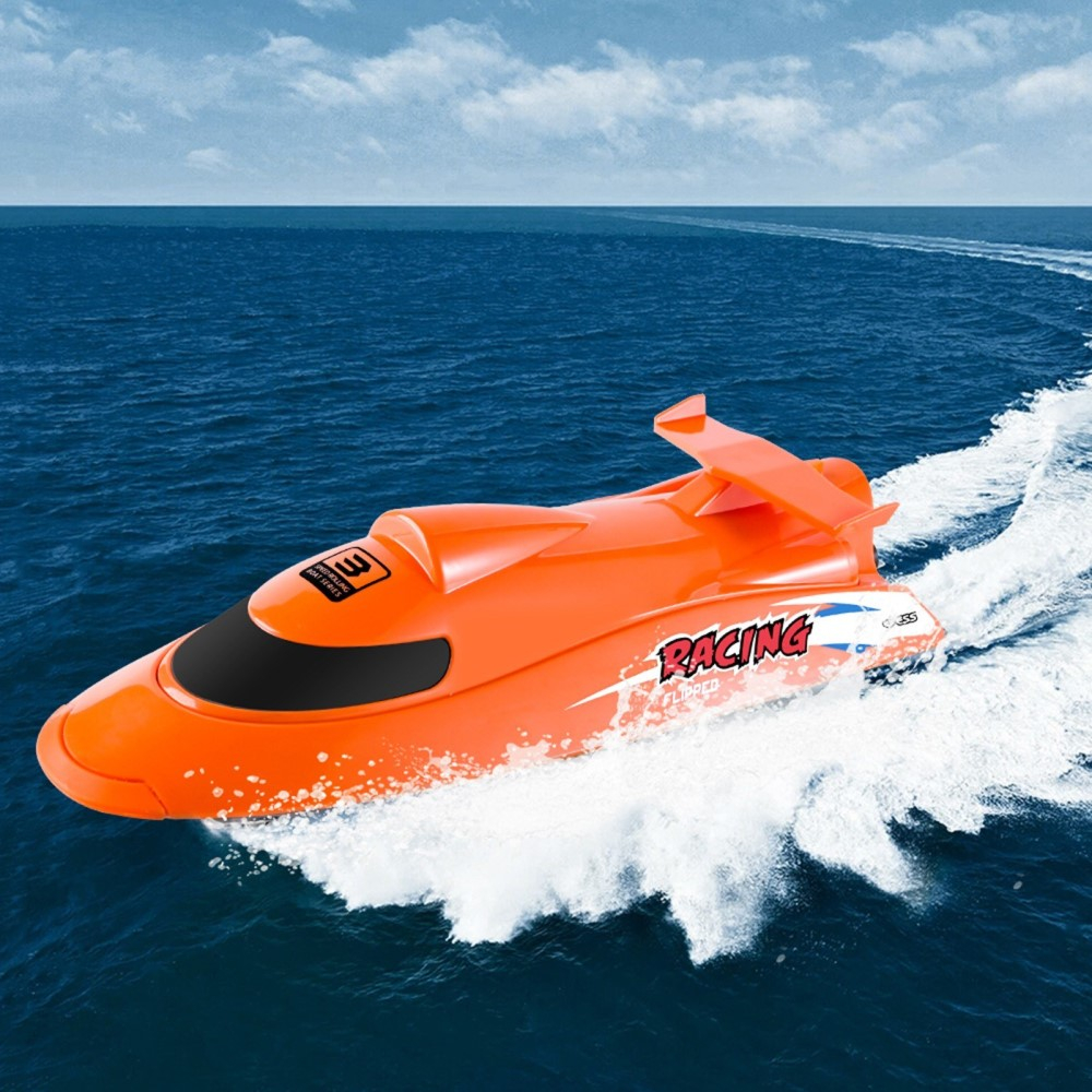 Image of Ferngesteuertes 2.4GHz RC Wasser Spielzeug Speed Jet Boot + Fernbedienung - Orange bei Apfelkiste.ch