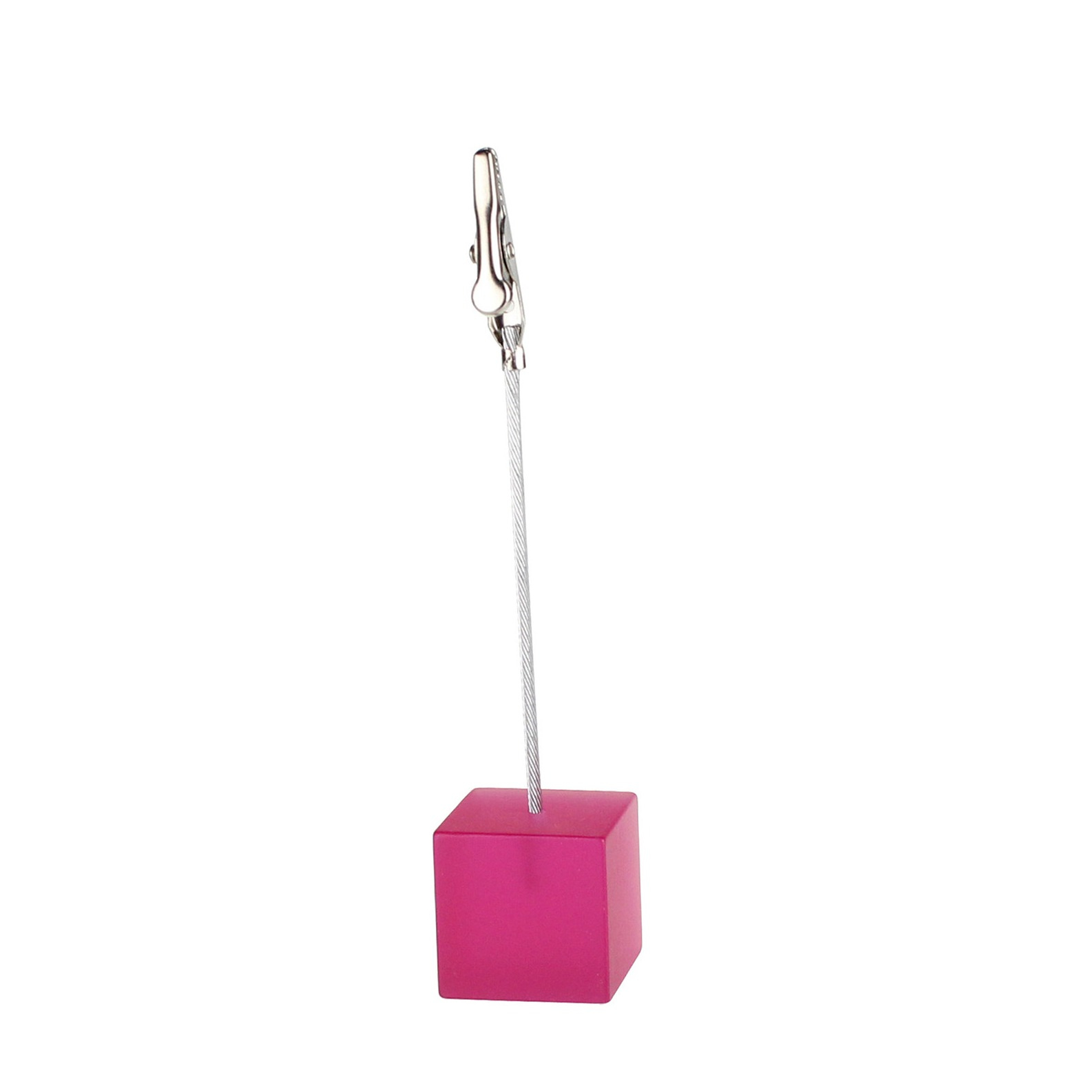 Image of Würfel Fotohalter Deko Postkarten Clip Cube mit Krokodil Klammer - Pink bei Apfelkiste.ch