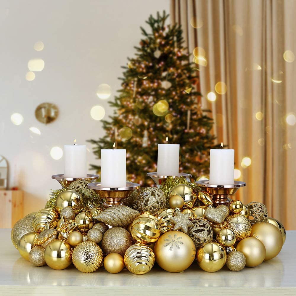 Schmuck Weihnachtskugeln Set) 100er Christbaum Gold