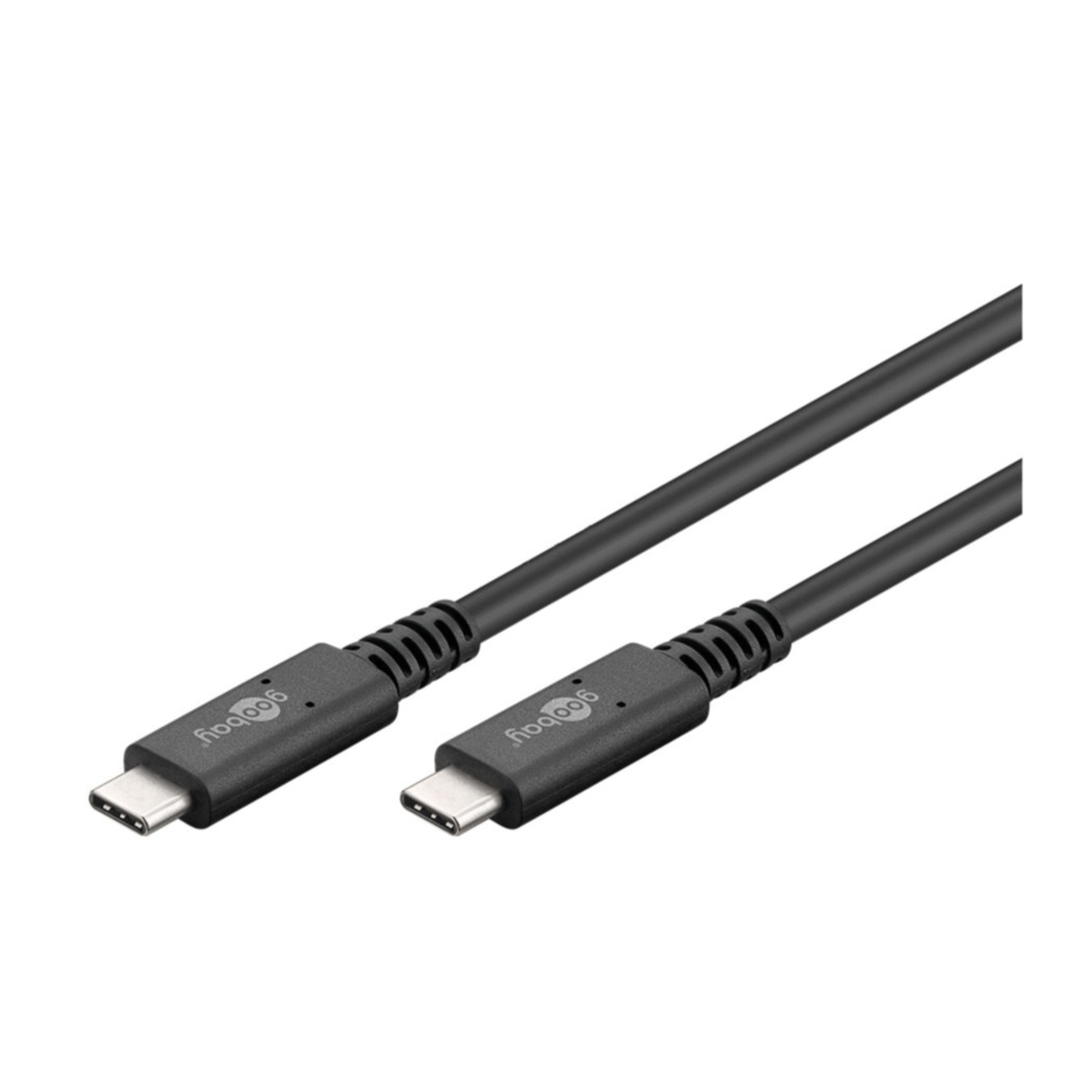 Image of Goobay - (0.8m) 100W USB C Ladekabel USB4 40 Gbit/s Fast Charging Datenkabel - Schwarz bei Apfelkiste.ch