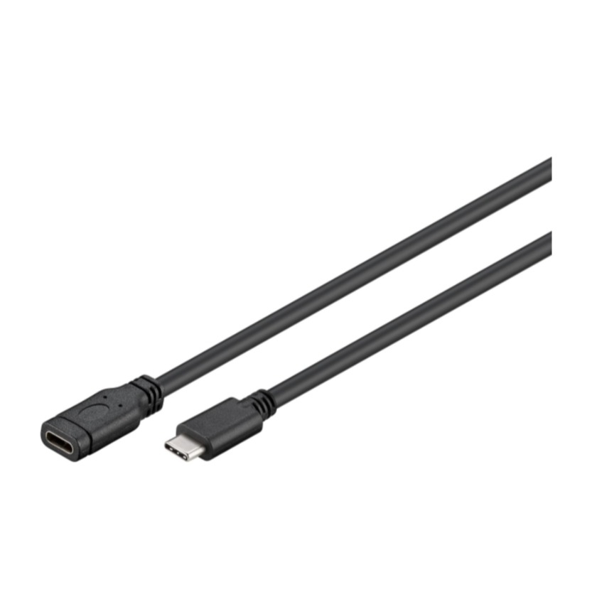 Image of Goobay - (1m) USB C auf USB C Kabel Verlängerungskabel (45393) - Schwarz bei Apfelkiste.ch