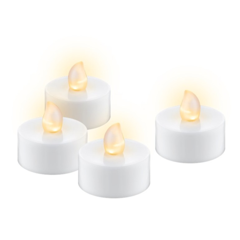 Kerzen (4er Goobay Set) Teelichter Flackernde LED