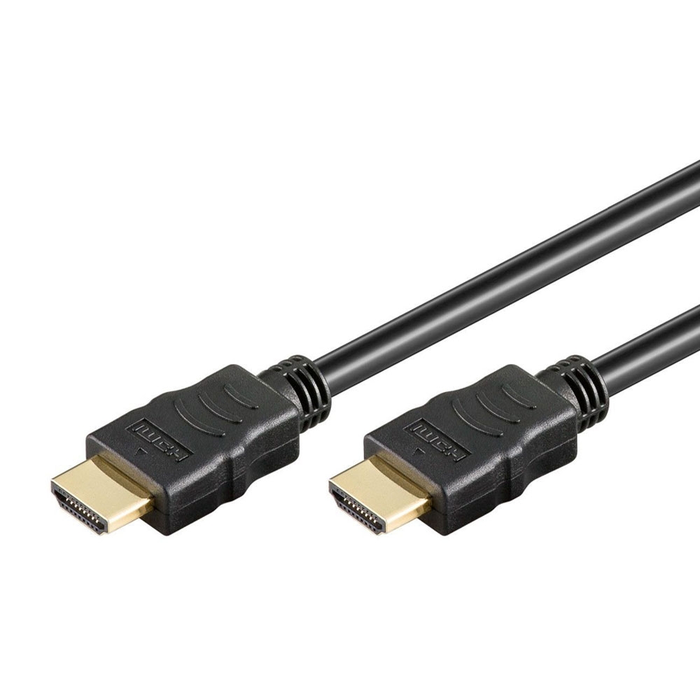 Image of Goobay - (10m) Highspeed 3D / 4K Ultra HD 2.0b HDMI Kabel mit vergoldetem Stecker (38521) - Schwarz bei Apfelkiste.ch