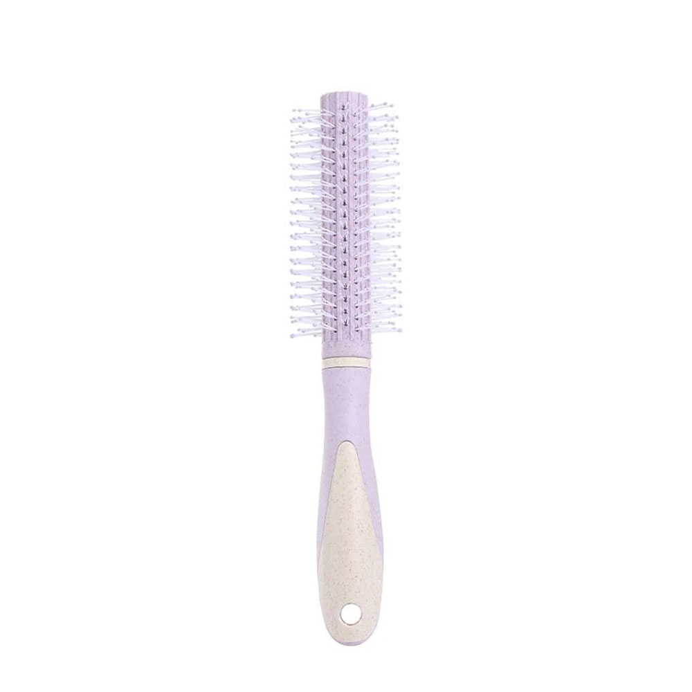 Image of (23.5cm) Haar Styling Rund Bürste Haarbürste Lockenbürste - Lila / Beige bei Apfelkiste.ch