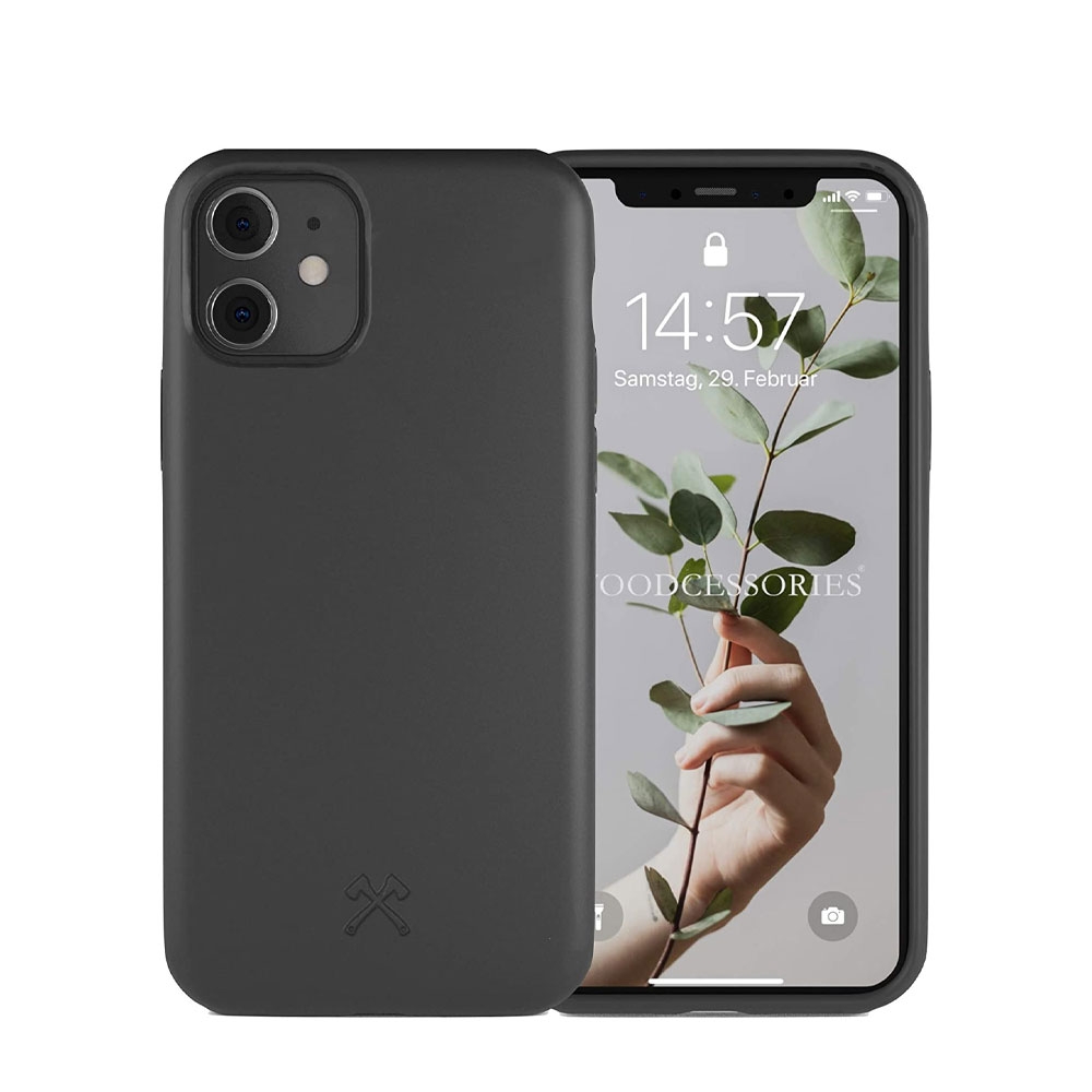 Image of Woodcessories - iPhone 11 BioCase Antimikrobielle Schutzhülle Vegan Biologisch Abbaubar (ECO438) - Schwarz bei Apfelkiste.ch