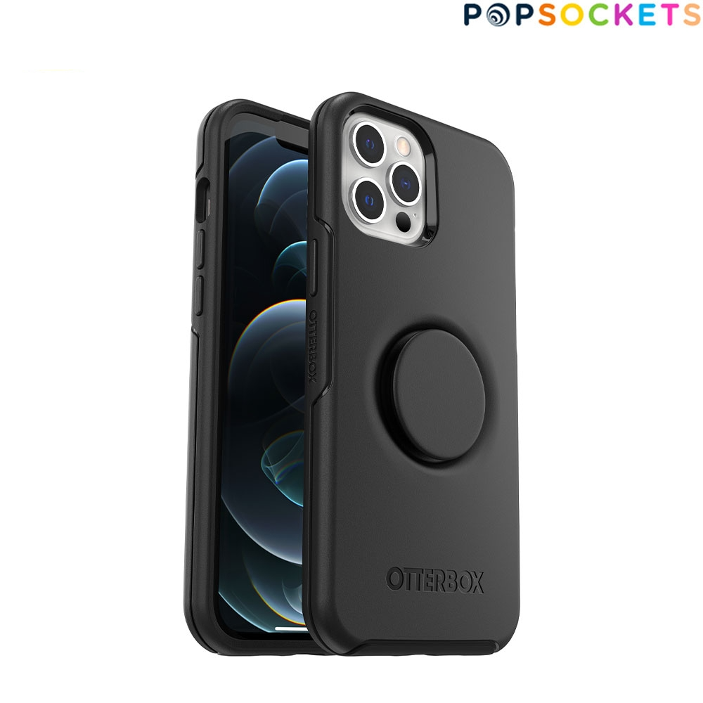 Image of Otterbox - iPhone 12 / iPhone 12 Pro Hybrid Hülle Pop Symmetry Series (77-65436) - Schwarz bei Apfelkiste.ch