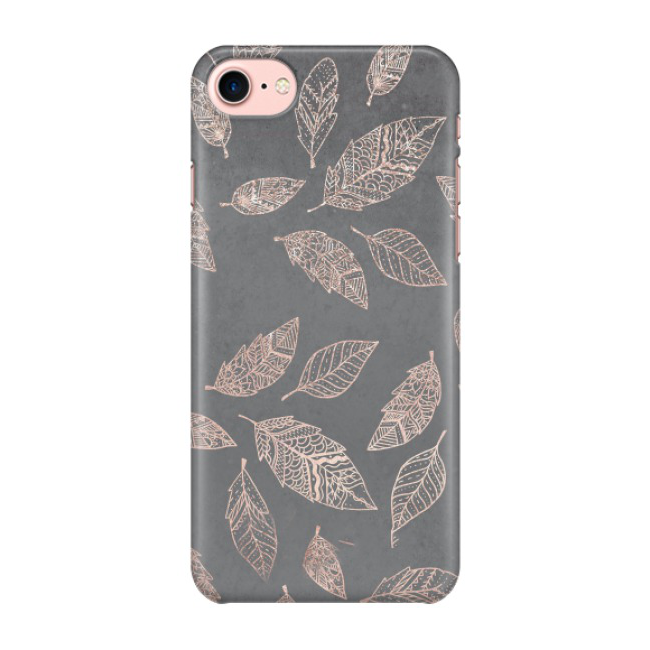 Image of iPhone SE (2022/2020) / 8 / 7 Hardcase Schutzhülle Azteken Flower - Grau / Roségold bei Apfelkiste.ch