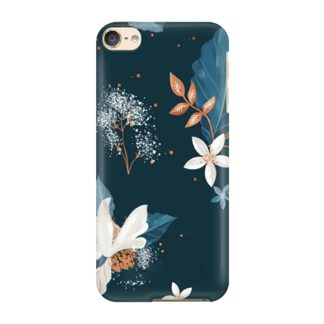 Image of iPod Touch 7 / 6 Hardcase Schutzhülle Flower Mix - Dunkelblau bei Apfelkiste.ch