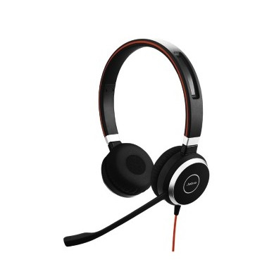 Image of Jabra - Evolve 40 UC On-Ear Kopfhörer Office Headset 3.5mm Klinken Anschluss (100-55910000-99) - Schwarz / Rot bei Apfelkiste.ch