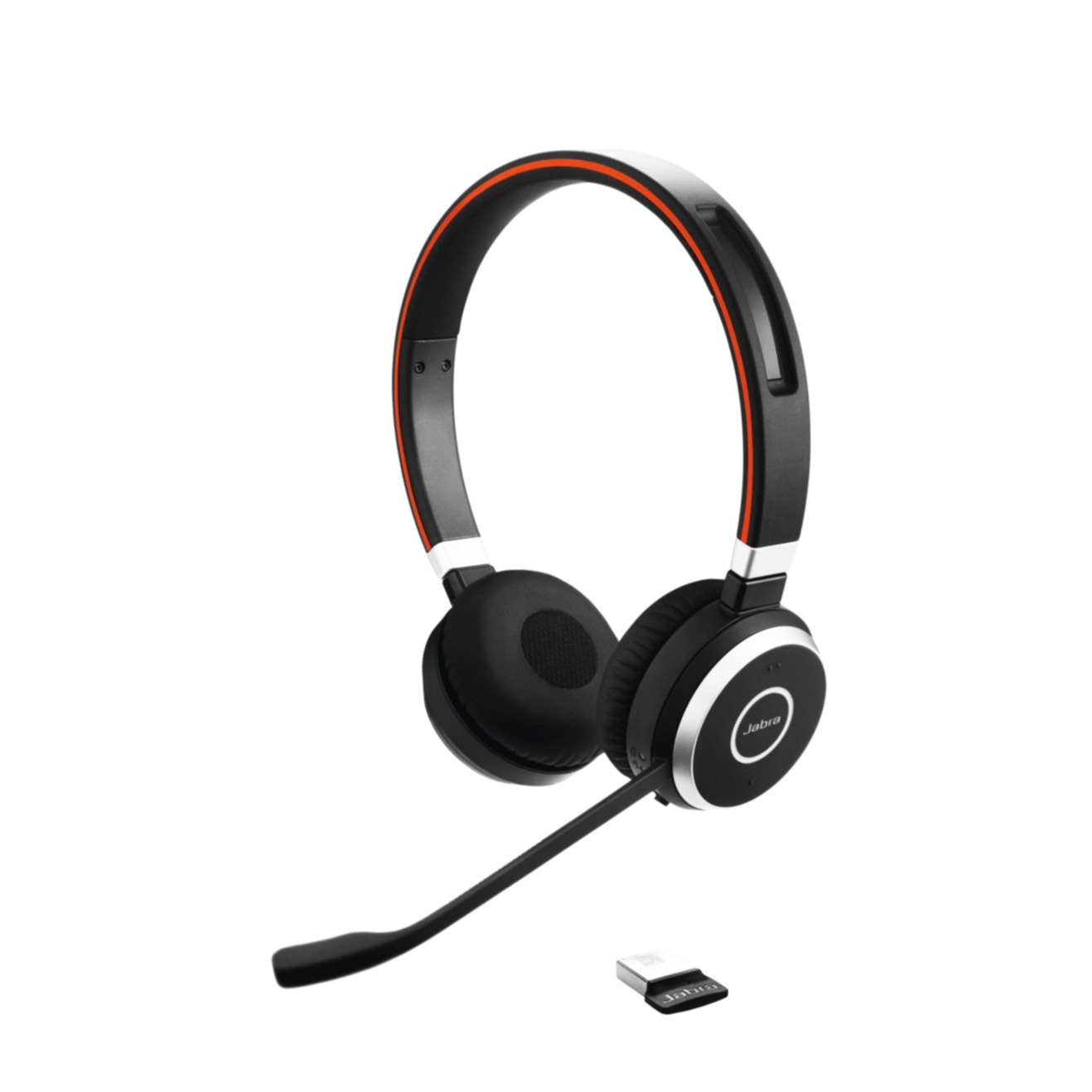 Image of Jabra - Evolve 65 UC Bluetooth On-Ear Kopfhörer Office Headset (100-98500000-99) - Schwarz / Rot bei Apfelkiste.ch