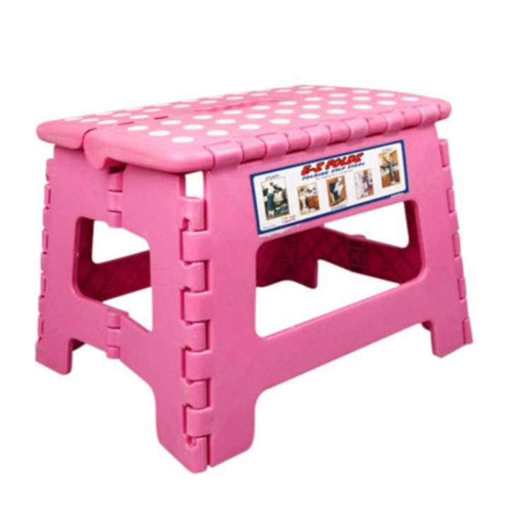 Image of Klappbarer Camping Hocker Trittbrett WC Schemel - Rosa bei Apfelkiste.ch