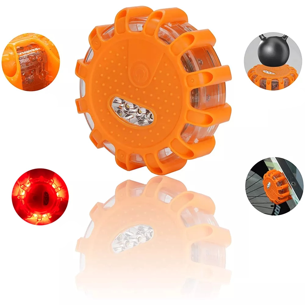 LED Warnleuchte orange Serie Basso - Montage mit 3 Schrauben