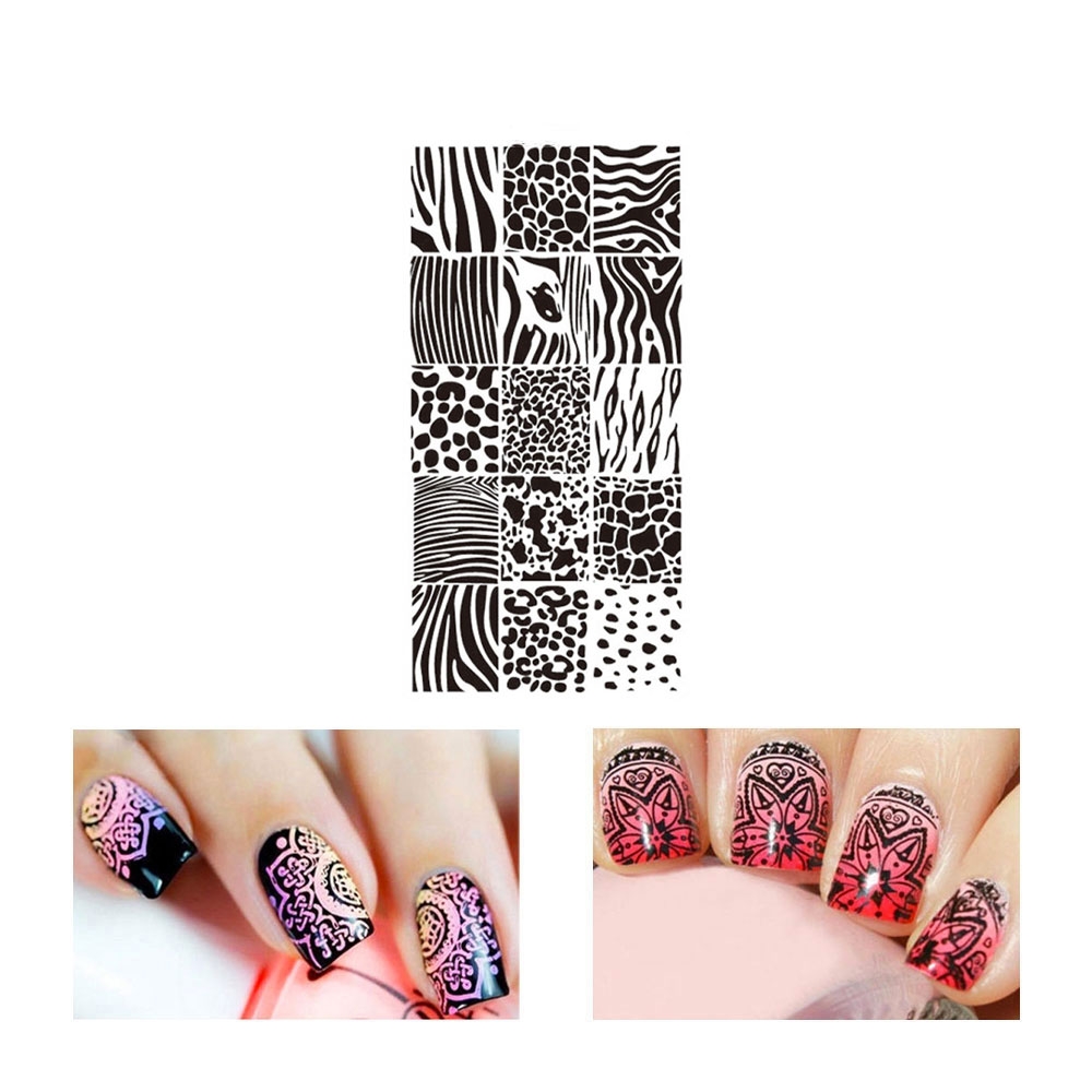 Image of Nail Art Nagelsticker Edelstahl Tattoo Schablone Nail Stamping Maniküre - Motiv 15 bei Apfelkiste.ch