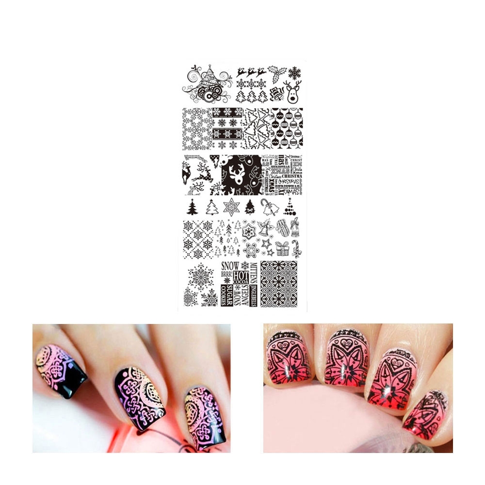 Image of Nail Art Nagelsticker Edelstahl Tattoo Schablone Nail Stamping Maniküre - Motiv 16 bei Apfelkiste.ch