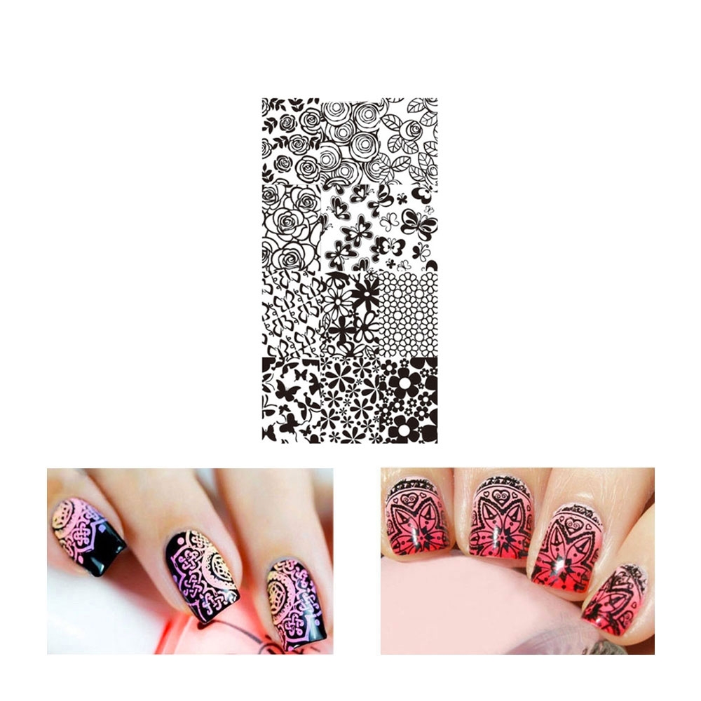 Image of Nail Art Nagelsticker Edelstahl Tattoo Schablone Nail Stamping Maniküre - Motiv 23 bei Apfelkiste.ch