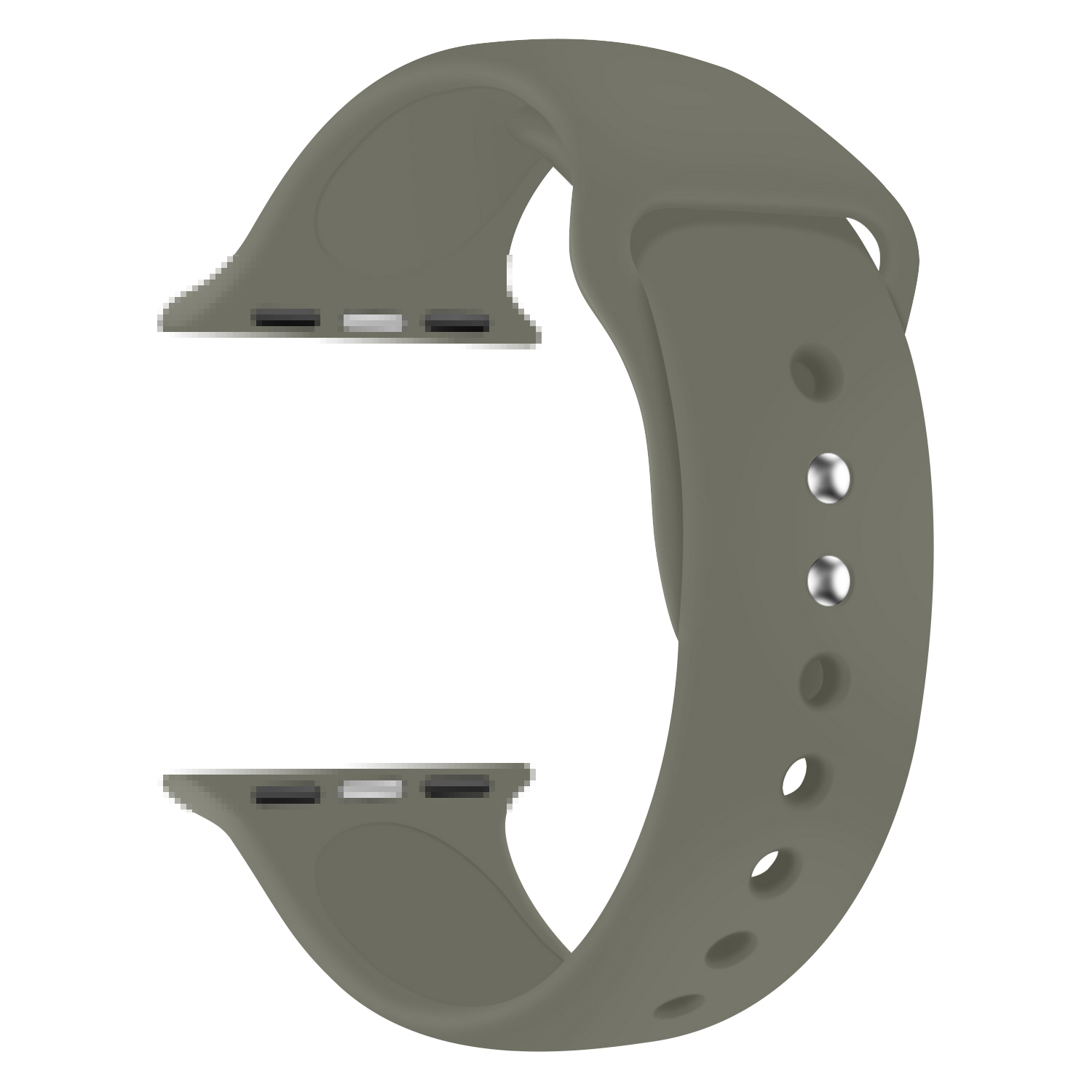 Apple Watch (49/45/44/42 mm) Silikon Dunkelgrün Armband