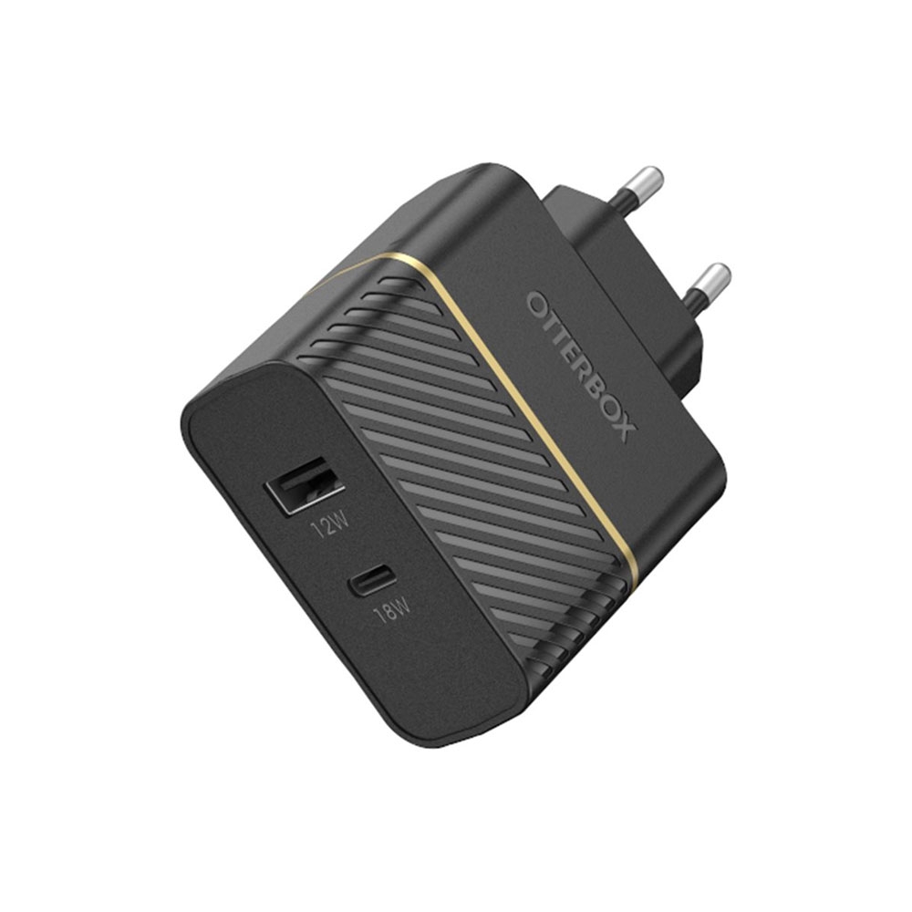 Image of Otterbox - 30W Dual (18W) PD USB C (12W) USB Fast Charge Ladegerät Power Delivery (78-52723) - Schwarz bei Apfelkiste.ch