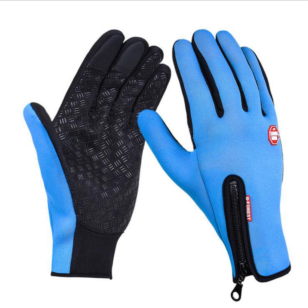 Image of (Gr. XL) Wetterfeste Nylon Outdoor Touch Handschuhe - Blau bei Apfelkiste.ch