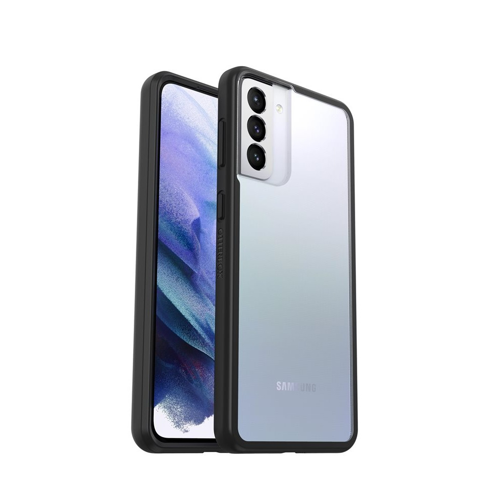 Image of Otterbox - Samsung Galaxy S21+ Plus 5G Hybrid Hülle TPU Bumper + Hardcase Rückseite React Series (77-81573) - Transparent / Schwarz bei Apfelkiste.ch