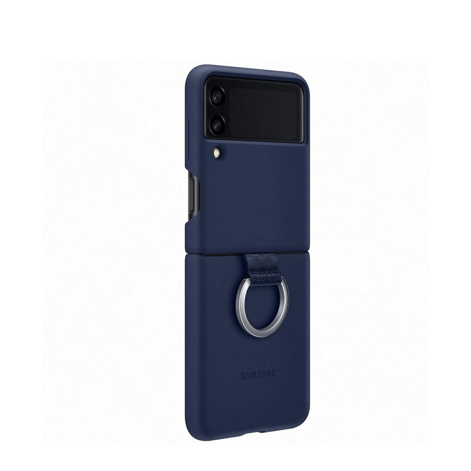 Image of Samsung - Galaxy Z Flip3 5G Silikon Cover Hülle mit Ring (EF-PF711TNEGWW) - Navy bei Apfelkiste.ch