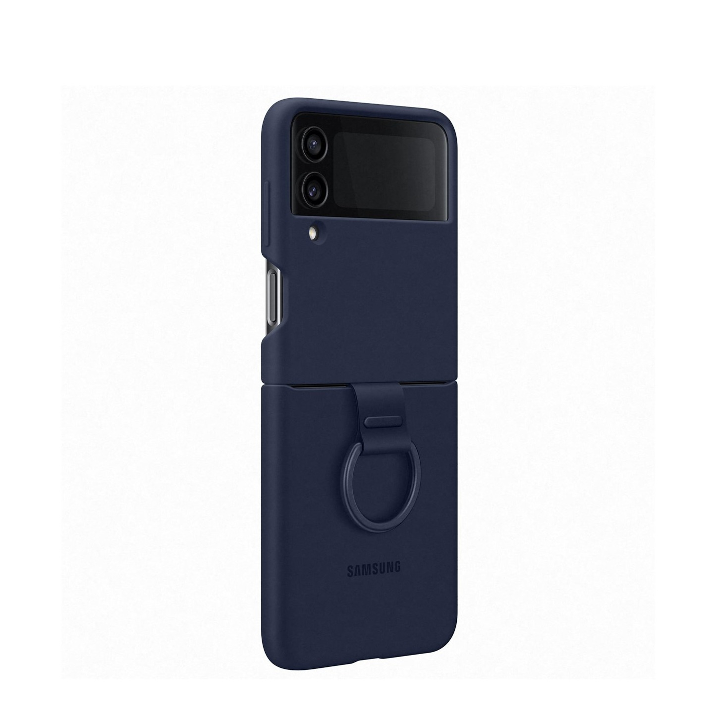 Image of Samsung - Galaxy Z Flip4 5G Silikon Cover Hülle mit Ring (EF-PF721TNEGWW) - Navy bei Apfelkiste.ch