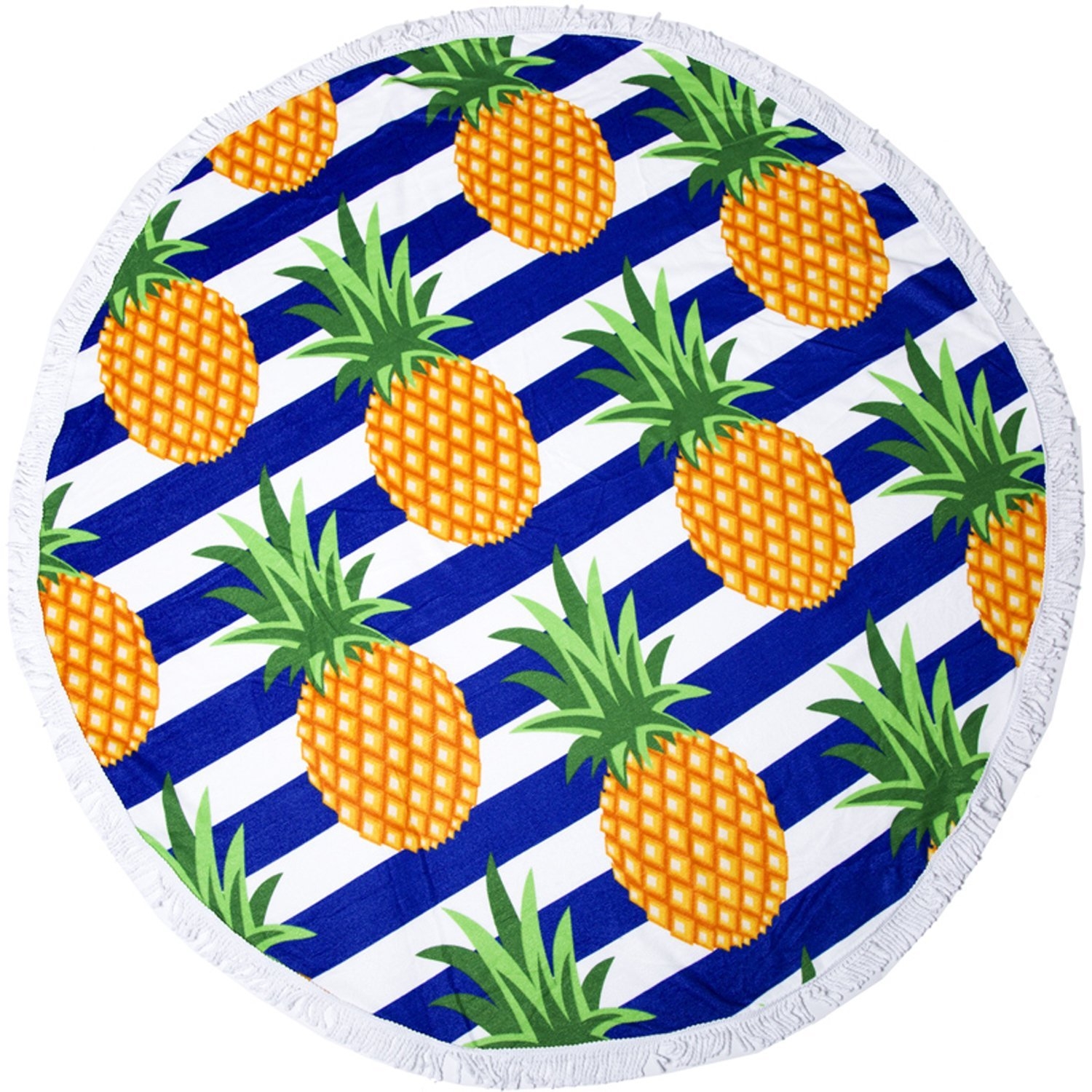 Image of Robustes Mikrofaser Strandtuch Handtuch Beach Roundie (500g / 150cm) - Ananas bei Apfelkiste.ch