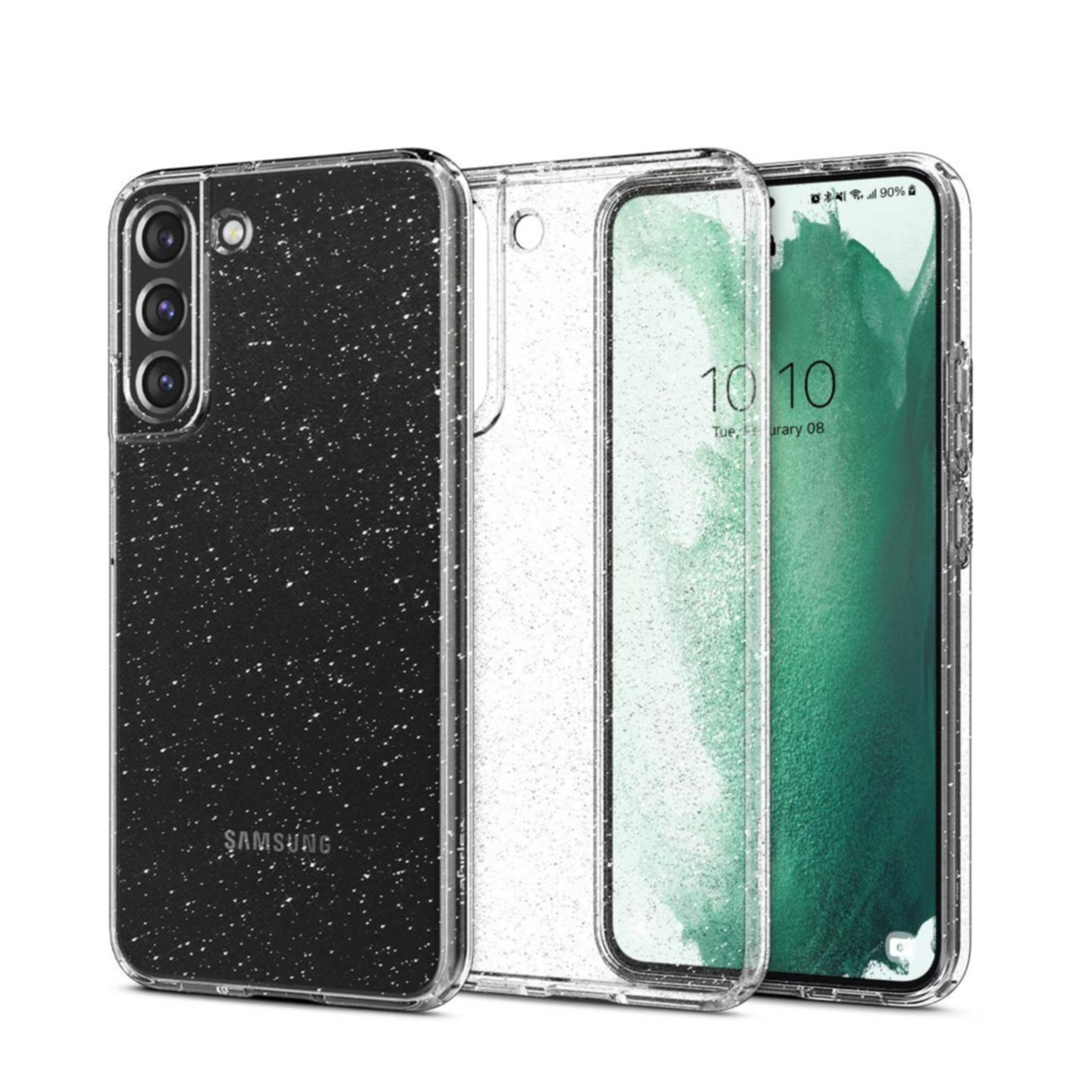 Image of Spigen - Samsung Galaxy S22+ Plus 5G Liquid Crystal Glitter Case Gummi Hülle (ACS03951) - Transparent bei Apfelkiste.ch